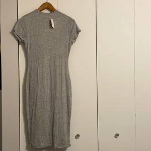 Grey midi summer dress